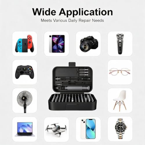 Precision Screwdriver Set, 150 in 1 Mini Screwdriver Set Tool, Black - color: Black, size: 150
