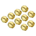 PATIKIL 4mm Tube OD Brass Compression Sleeves Ferrules, 50 Pack Brass Ferrule Fitting Brass Compression Fitting Assortment Kit for Air Water Gas Pipe - size: 4mm