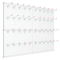 TORACK Metal Pegboard Panels and Hooks, Tool Organizer Peg Board, White - color: Cream White