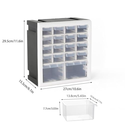 Gonice 18-Drawer Plastic Storage Cabinet, Tool Storage Drawer for Hardware - style: 18 drawer