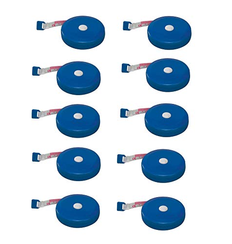 EMI 10 Body Tape Measures - 10 Pack - color: 10 Pack Blue
