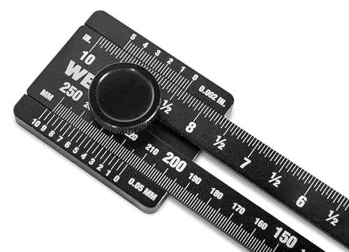 WEN 10-Inch Aluminum Offset Marking Gauge and Layout Tool with Laser-Etched Scale (ME252R)
