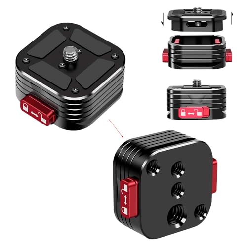Claw Quick Release Plate Kit Stabilizer Mount Adapter Quick Release Base for Action / DSLR Camera, With Arca-Swiss Fit Dovetail for Fast Switch between Arca Fit Tripod Head Clamp Rail Slider Gimbal