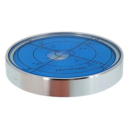 Horizontal Bubble Cardan Level - High Precision Round Bubble Spirit Level Accuracy 15'/2 Diameter 60X10mm (Noctilucent)
