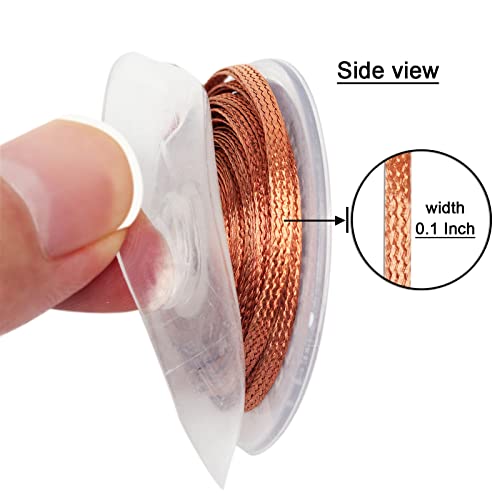 solder wick braid 10ft Length Desoldering Wick Braid Remover Tool Solder Sucker 1 piece No-Clean soldering Wick Wire Roll and Disassemble Electrical Components - style: 1pcs