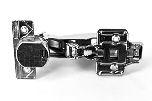 Berta (2+2) 135/165 Degree Hinges Combination, Full Overlay, 2-Cam 4-Way Adjustment, Concealed Frameless Lazy Susan/Bi Folding Cabinet Door Hinges Set with Screws (135 & 165 Degree Soft Close Hinges)