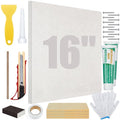 22 Pcs Drywall Repair Kit with 16x16x1/2" Drywall Repair Panel, Hole Patch Kit with Wall Patching Paste, Sanding Block, Putty Knives, to Fill Large Holes for Home Wall Surface Ceiling - size: 16 x16 x1/2 Inch