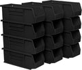 Akro-Mils 30224 AkroBins Plastic Storage Bins, 11"x 4"x 4", Black, 12-Pack - color: Black