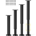Wlrrcwdttc 4 Pcs Adjustable Bed Center Support Legs 10-17 inch for Bed Frame/Bed Center Slat, Metal Adjustable Furniture Legs for Bed/Cabinet/Sofa/Dresser/Couch/Table,Heavy Duty Bed Replacement Legs - size: 10-17 inch (4pcs)