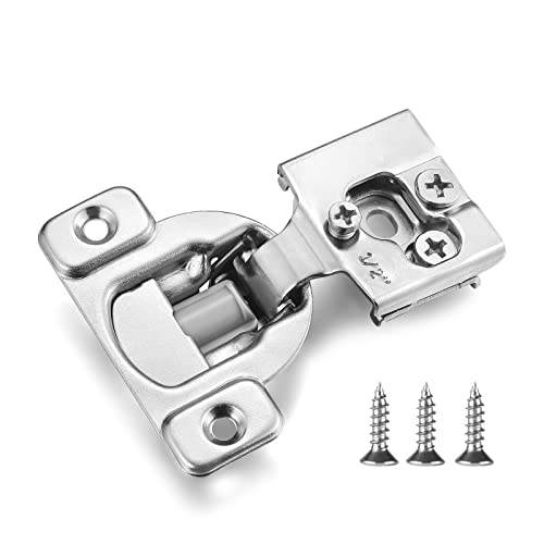 Soft Close Cabinet Hinges for Kitchen, 1/2” Overlay, 4 Pack - size: 1/2 Inch Overlay