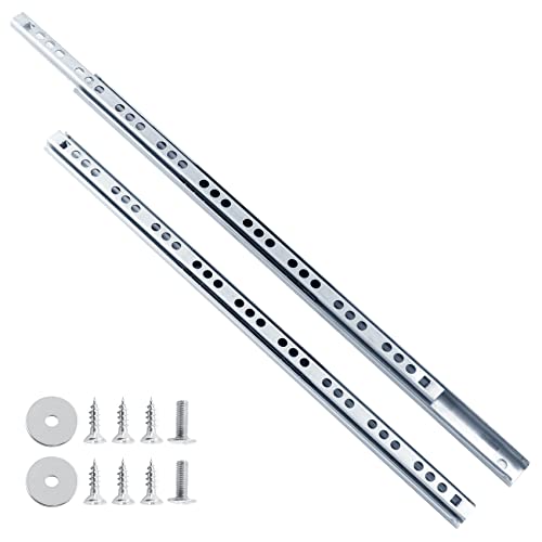 Uenhoy 1 Pair Drawer Slides 12.2" Two Way Slide Track Rail - size: 12.2"-1pair