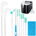 Crevice Cleaning Brush, Small Cleaning Brush Tight Spaces, 10 Pcs Ice Maker Cleaner Tools with Scrub Sponge, Ice Machine Cleaner Brush Sets