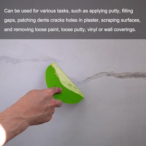 HARFINGTON 5pcs Putty Scraper 2" Width 3mm Thin Flexible Plastic Putty Knives for Taping Drywall Spreading Painting Wall Scratching - color: Green, size: 2"