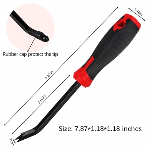 Heavy Duty Upholstery Staple Remover Puller Tool, Black Red - color: Black Red