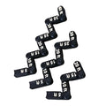3-Piece Articulated Wargame Range Ruler Set, Flexible Terrain-Hugging Measuring Tool for Tabletop Miniature Games, TTRPG Movement & Line-of-Sight Gauge Accessory (Black)