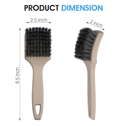 Nanoskin Tire Cleaning Brush Scrubs Sidewalls for Detailers, 8.5" - color: Gray and Beige, size: 8.5"