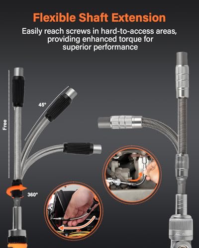 Ratcheting Screwdriver Set, 68 in 1 Socket Set & Magnetic Screwdriver Bit Set with Rotatable Ratchet Handles, Extensions Bar and Storage Case for Phone, Computer, Bike, Car, Electronics Maintenance - color: Orange