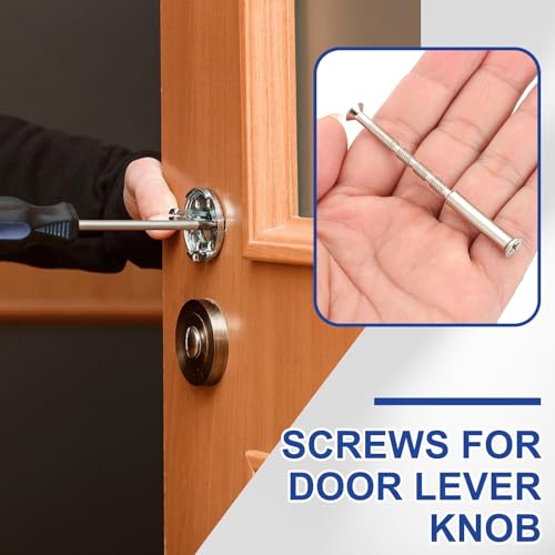 PATIKIL Door Handle Screws M4 x 55mm, 10 Set Cabinet Handle Break Away Screws for Drawer Pull with M4 x 25mm Sleeve Slub Bolt for Door Lever Knob - size: M4 x 55mm