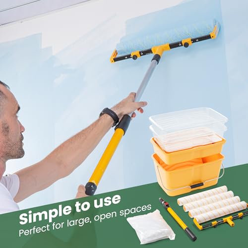 VOOMEY 18 Inch Paint Roller Kit with Extension Pole - size: 13pc