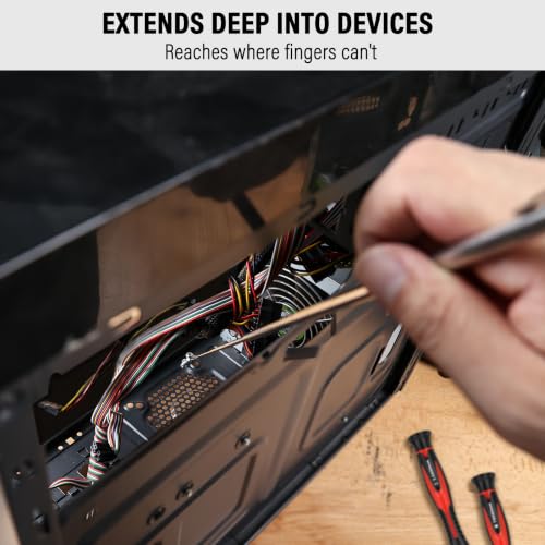 HAUTMEC 11-PCS Precision Screwdriver Set with Telescoping Magnetic Pickup Tool, Magnetic Small Screwdrivers with Phillips, Slotted,Torx Star,Cr-V Steel, Mini Screw Drivers for Eyeglass, Watch,Phone - color: Mini Screwdriver