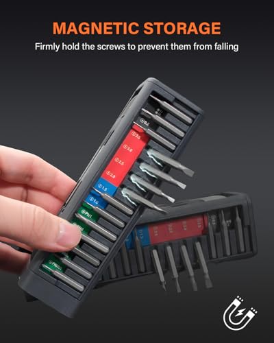 49 in 1 Precision Screwdriver Set, Professional Magnetic Mini Screw Driver with Magnetic Storage Box, Repair Tool Kit for Phone, Computer, Watch, Laptop, Macbook, Ring Doorbell, Eyeglass, Electronic - style: Manual