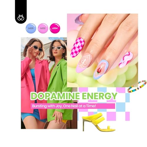 Beetles Fall Gel Nail Polish Set, Style Manifesto 69 PCS 60 Colors Neon - color: Style Manifesto - 60 Colors (69 Pcs)