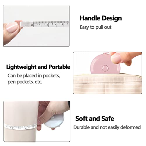 3 Pack Tape Measures Retractable Measuring Tape for Body, 60-Inch 1.5 Meter Dual Sided Flexible Ruler for Medical Craft Fabric Cloth Sewing Tailor Weight Loss Body Measuring Tape (Blue, Purple, Pink) - color: Macaron Blue, Black,White