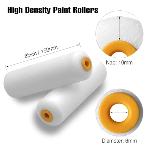 King Origin Foam Paint Roller, 10 Pack, 6 Inch High Density Roller - size: 10 PCS, 6"