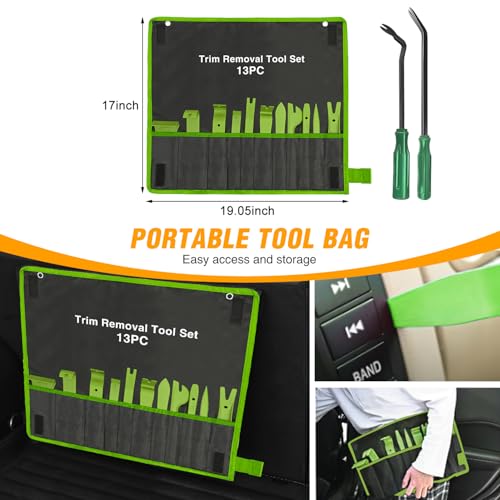 GOOACC 13PCS Nylon Trim Removal Tool Set - color: Green, size: 13Pcs