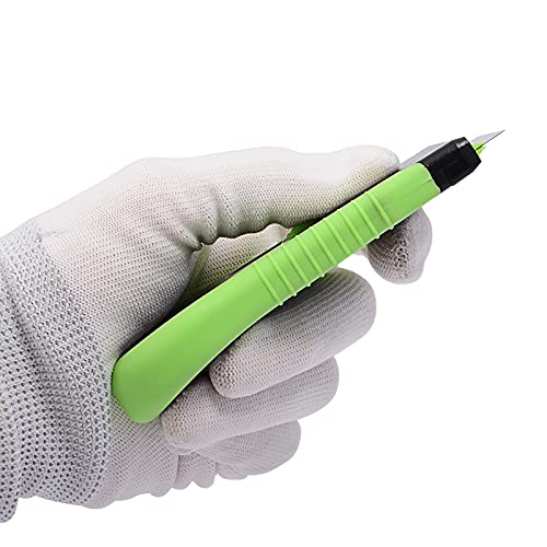 EHDIS Car Sticker Remover Glass Cooktop Razor Scraper with 10pcs Replace Blades for Label,Glue,Paint,Adhesive Remover,Oven Door, Stove Cleaning (Green) - color: Green