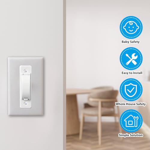 4 Pack Light Switch Guard Cover Wall Switch Guards Wall Switches Guard - color: White