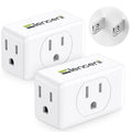 LENCENT 2 Prong to 3 Prong Outlet Adapter, Wall Plug Extender - size: 2 Packs