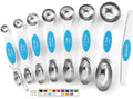 Spring Chef Stainless Steel 8 Magnetic Measuring Spoons for Kitchen, Teal - color: Teal, size: 1-Pack