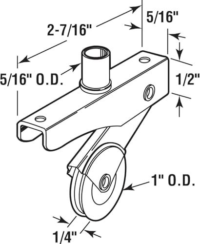 4-Pack Sliding Screen Door Wheels Replacements for B701, B702 and B814, Durable Steel 1 inch Wheel, Smooth and Silent, Screen Door Rollers Hardware Used on Both Top and Bottom