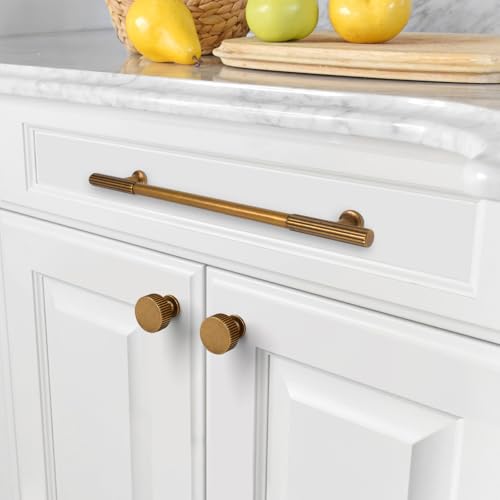 Asidrama 10 Pack 10 inch Antique Brass Kitchen Cabinet Handles - color: Antique Brass, size: 10" Hole Center