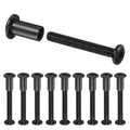 M METERXITY 10-Pack Hex Drive Socket Cap Bolt, M6 x 45mm Carbon Steel Furniture Connector Bolts Barrel Nuts for Furniture Assembly/Cabinet/DIY Binding Post Screws Rivet Fasteners [Black] - size: M6 x 45mm