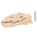 100 Pack 1/4" Wood Dowel Pins Grooved Hardwood Dowels for Furniture Joinery | Straight Grooved Wooden Dowels for Strong Wood Joints, Cabinet Making, Furniture Repair and DIY Woodworking Jig Projects
