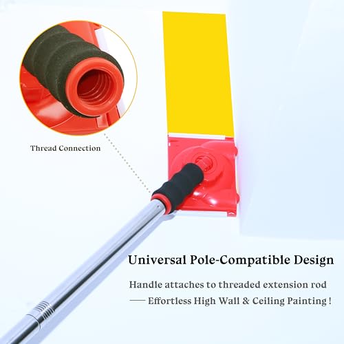 Paint Edger Trimmer with 2 Replacement Pads,Corner Walls & Ceilings Pad Painter, Paint Edger for Wall Painting,Paint Pad Applicator,Edge Painting Tool with Painter's Pad Refills