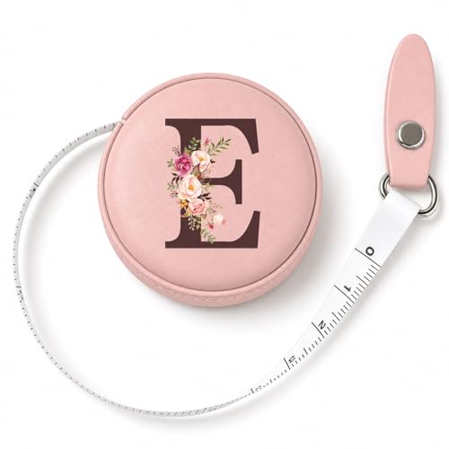 Maicican Retractable Tape Measure, Pink Leather Sewing Measuring Tape, E - color: Tape Measure-Pink E
