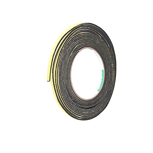 uxcell Sealing Foam Tape 5mm Wide 2mm Thick 5m/16.4ft Long, Self Adhesive Weather Strip for Window Door Insulation, Pack of 2 - size: 5mmx2mmx5m