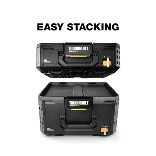 ToughBuilt StackTech XL Stackable Tool Box with Lock and Removable Tray - size: X-Large