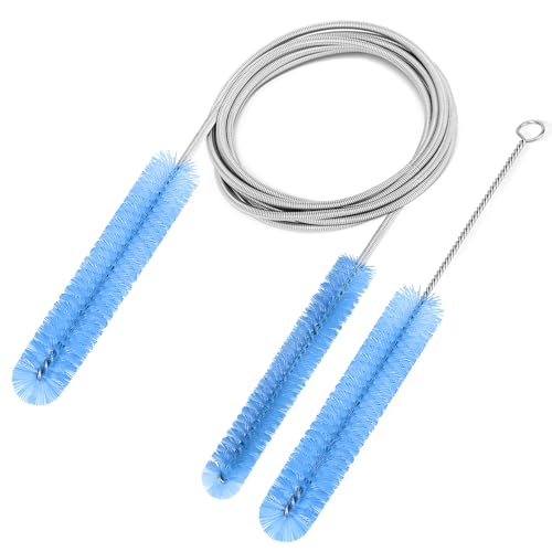 CPAP Hose Brush Durable cpap Tube and Mask Cleaning Brush, 7-Foot CPAP Hose Cleaner for 19mm(Standard 22mm), 15mm Diameter Tubes, 7-Inch Handy CPAP Brush for Mask, Water Chamber (Light Blue)