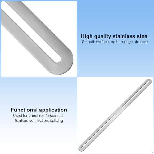 M METERXITY 2-Pack Flat Mending Plate Support 14.17x0.94in, Silver - color: Silver, size: 360 x 24mm