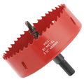 3-1/2 inch Bi-Metal Hole Saw Drill Bit - Ideal for Circular Cuts in Wood, Plastic, and Sheet Metal - 1-3/16" Cutting Depth - Includes Arbor and Pilot Bit - size: 3-1/2"(89mm)