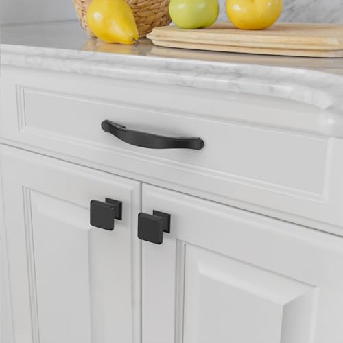 Amerdeco 10 Pack Matte Black Cabinet Pulls 5 Inch(128mm) Hole Center Drawer Pulls Cabinet Hardware Kitchen Cabinet Handles for Bathroom Dresser Pulls ZH0068 - color: Matte Black, size: 5"/128MM Hole Center