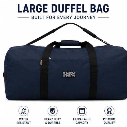 Heavy Duty Cargo Duffel Large Sport Gear Drum Set Equipment Hardware Travel Bag Rooftop Rack Bag - color: Navy, size: 21" x 10" x 9"
