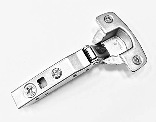 Hettich Euro 110 Soft Close Full Overlay Hinge & 0 mm Face Frame Plate Combo (Hinge w/0mm Plate) - size: 110 Degree Hinge w/0mm Plate