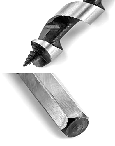 QWORK Auger Drill Bit for Wood, 3/8 Inch Diameter x 12 Inch Length, 3/8-Inch Hex Shank, Long Drill Bits - size: 3/8 x 12 inch