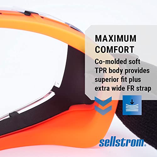 Sellstrom GM510 Anti-Fog Hard Coated Safety Goggles - ANSI Z87.1 | Anti-Scratch Clear Lens, Indirect Vents for Dust & Splash, For Cutting, Grinding, General Work, Woodwork, Construction, Lab