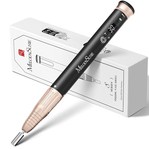 MelodySusie Pen-Shaped Cordless Nail Drill 30,000RPM SM220G for Nail Artist - size: Black